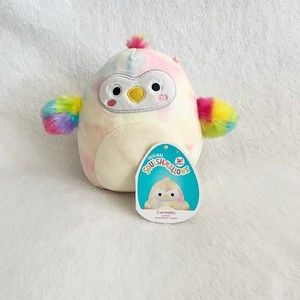 Squishmallow Carmella the Pink, Yellow, and Blue Toucan 5"